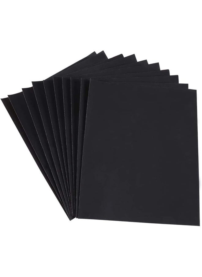 Royal Apex 10 Pcs Waterproof Sheet Black Abrasive Paper  - Image 1
