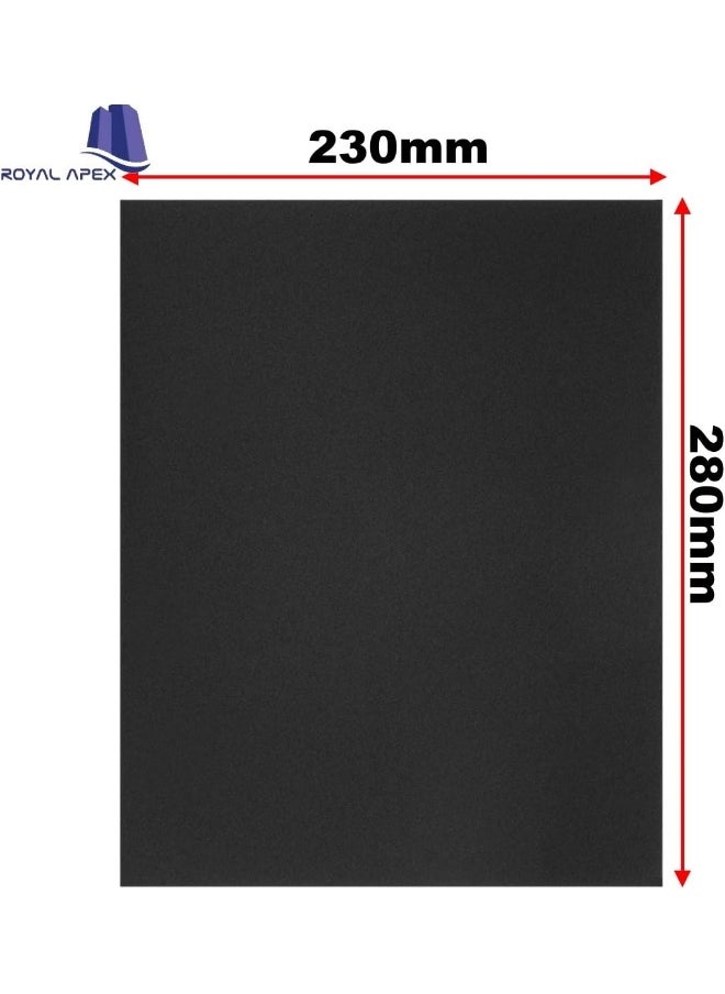 Royal Apex 10 Pcs Waterproof Sheet Black Abrasive Paper  - Image 2