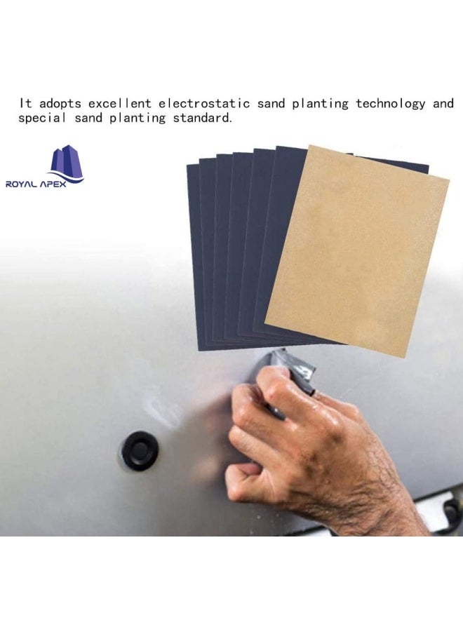 Royal Apex 10 Pcs Waterproof Sheet Black Abrasive Paper  - Image 3