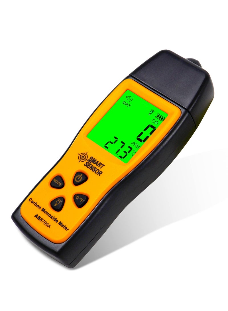 Handheld Carbon Monoxide Meter, Portable Carbon Monoxide Detector, Professional-Grade CO Sensor Tester with LCD Backlit Display, 0-1000PPM Range for Industrial ＆ Home (Battery Not Included) - Image 1