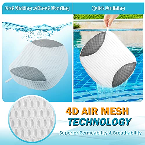 Idle Hippo Hot Tub Booster Seat for Adults, 5D Air Mesh Hot Tub Cushion with Strong Non-Slip Suction Cups, Ergonomic Hot Tub Seats, Quick Dry Hot Tub Accessories for Adults Indoor Outdoor, No Zipper Design - Image 3