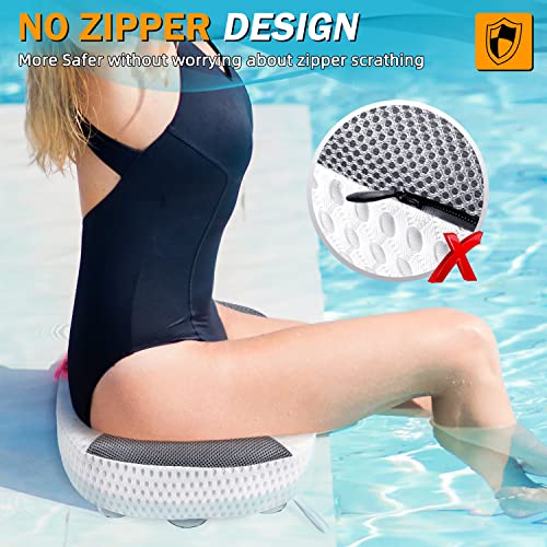 Idle Hippo Hot Tub Booster Seat for Adults, 5D Air Mesh Hot Tub Cushion with Strong Non-Slip Suction Cups, Ergonomic Hot Tub Seats, Quick Dry Hot Tub Accessories for Adults Indoor Outdoor, No Zipper Design - Image 4