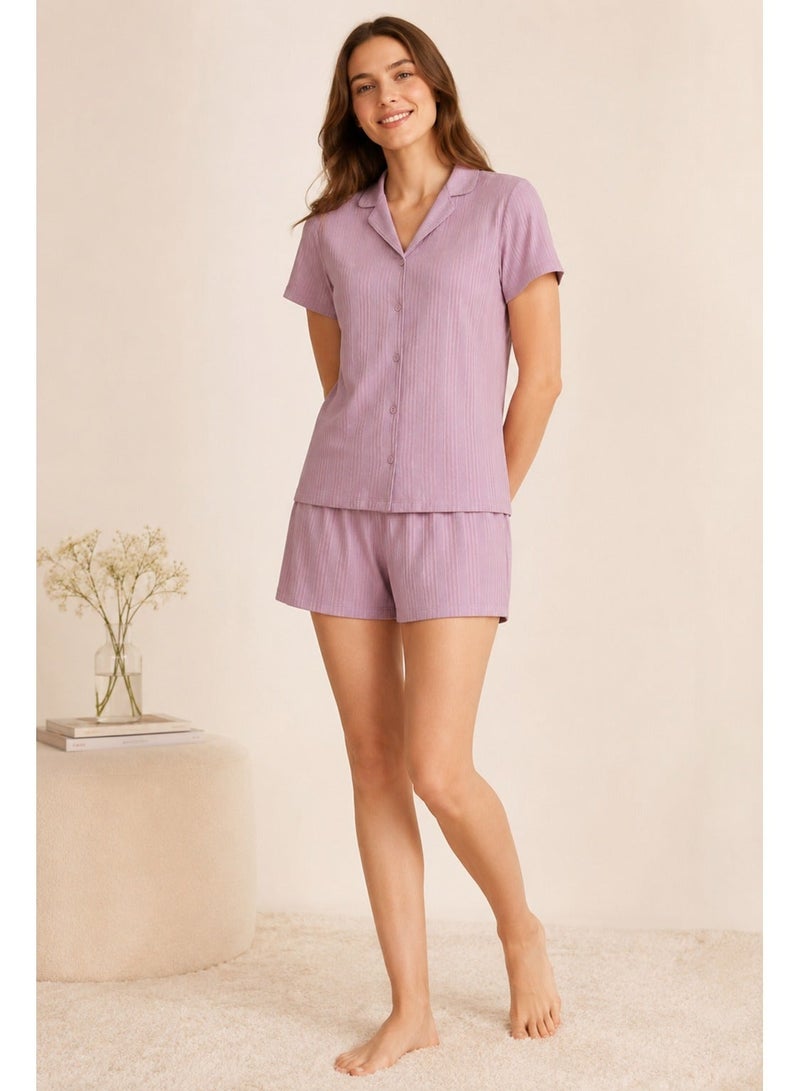 Penti Women's Rose Short Sleeve Viscose Pyjama Set with Shorts - Image 1