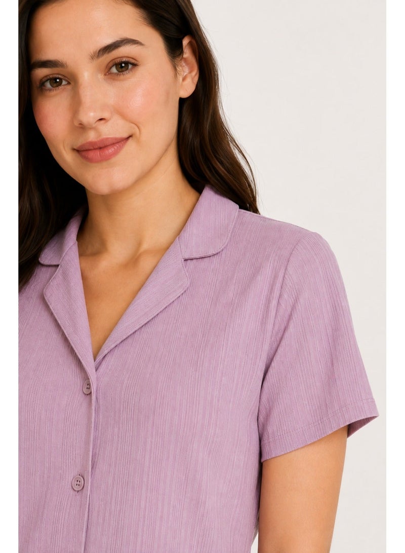Penti Women's Rose Short Sleeve Viscose Pyjama Set with Shorts - Image 4