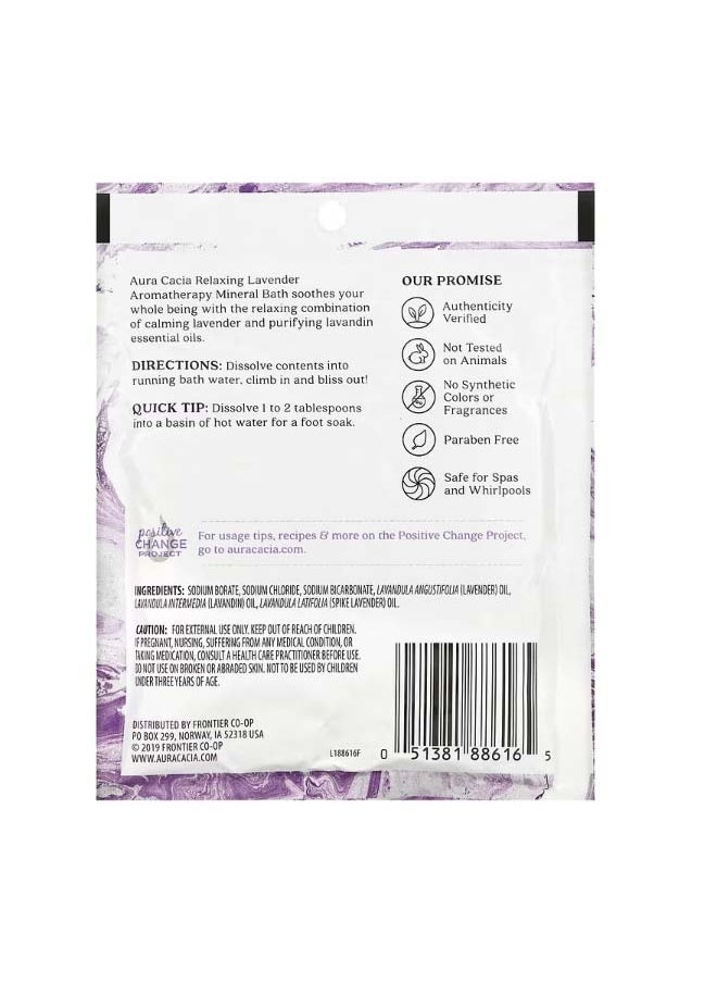 Aura Cacia Aromatherapy Mineral Bath Relaxing Lavender 2.5 oz 70.9 g  - Image 2