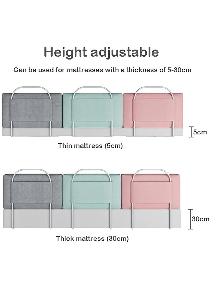 Generic - Bed Fence Kids Safety Bedside Guard Baby Anti-Fall Bed Rail Child Bed Soft Barrier Height Adjustable Side Protection 60cm,grey - Image 1