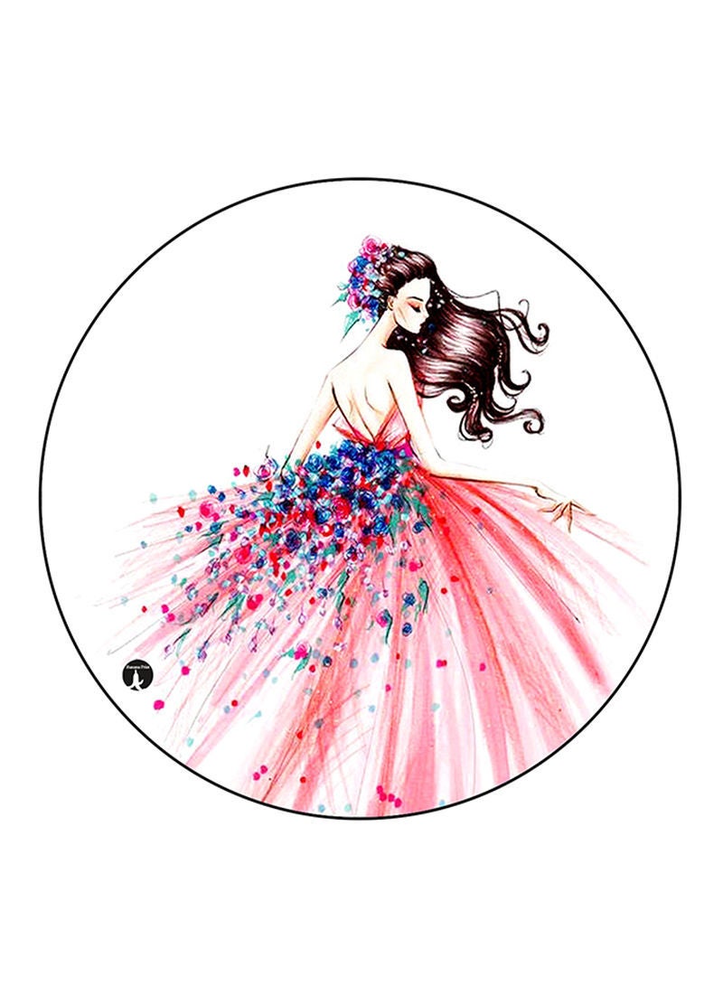 A Woman Printed Mouse Pad Multicolour