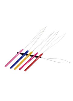 yantaisiyu 6 Pcs Plastic Hair Extension Loop Needle Threader Pulling Hook Tool Loop Tools Bead Tool For Hair Extensions Feather Extensions (Multicolored)  - Image 3