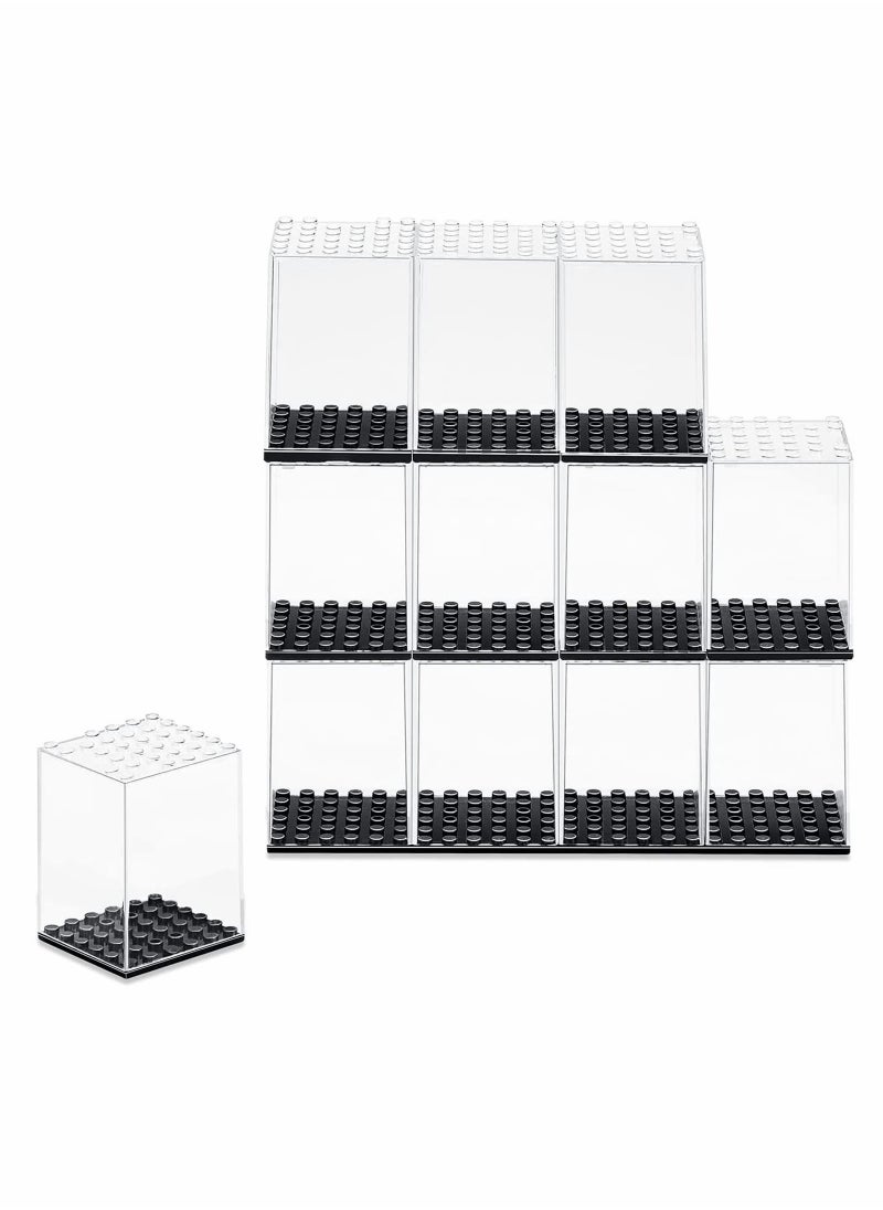 null - 12-Pack Transparent Acrylic Display Case for Toys & Collectibles - Dustproof Protection for Action Figures & Building Blocks - Image 1
