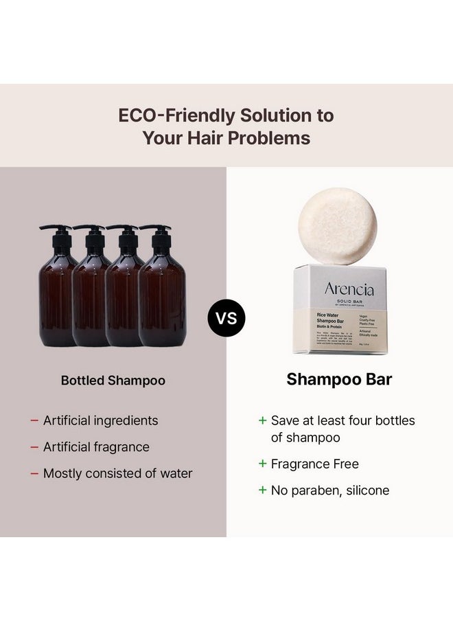 arencia Rice Water Shampoo Bar For Hair Growth & Strengthening, All Natural Formula With Biotin & Protein  - Image 5