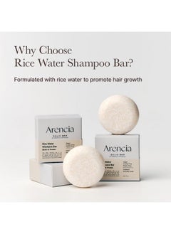 arencia Rice Water Shampoo Bar For Hair Growth & Strengthening, All Natural Formula With Biotin & Protein  - Image 3