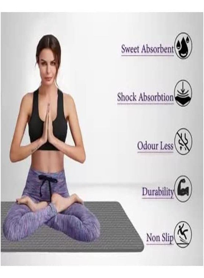 فينوم بساط يوغا فينوم للرجال والنساء مصنوع من مادة NBR، بساط تمارين سميك للغاية 06 مم لتمارين اليوغا - (اللون: بنفسجي) (الموديل: 1331) - Image 5