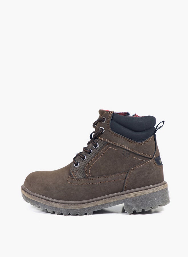 GAP Boys' Dayton Mid Lace Ii Ankle School Boots With Zip Closure - Gpk5218053817 - Image 3