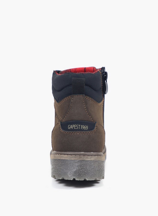 GAP Boys' Dayton Mid Lace Ii Ankle School Boots With Zip Closure - Gpk5218053817 - Image 2