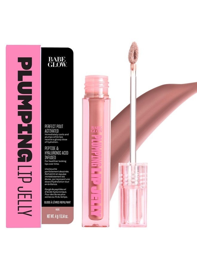 بابي اوريجينال جيلي الشفاه الممتلئ الأصلي من BABE لشفاه أكثر امتلاءً | ملمع شفاه ببتيدات وحمض الهيالورونيك يملأ الشفاه ويرطبها | تركيبة نباتية خالية من القسوة، لمعان عالٍ ولون يدوم طويلاً، لون طبيعي - Image 1