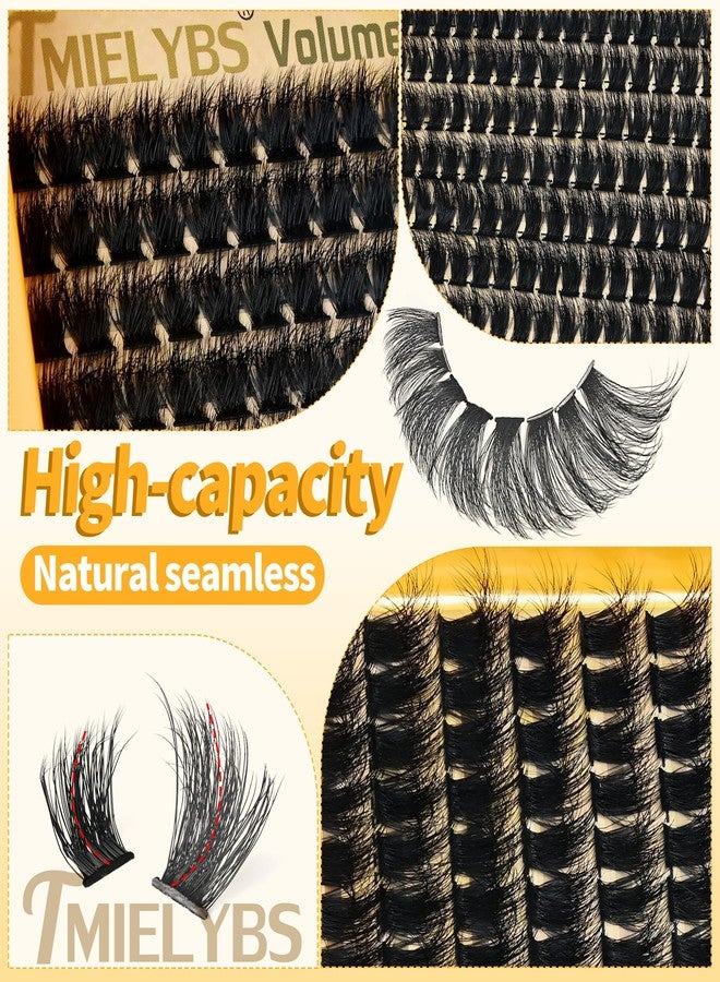 TMIELYBS Lash Clusters 10-14mm Short Cluster Eyelash Extensions 260D Thick Eyelash Clusters Volume D Curly Wispy Individual Lashes 224pcs Mink False Eyelashes Soft DIY Lash Extension for Beginners, by TMIELYBS - Image 5