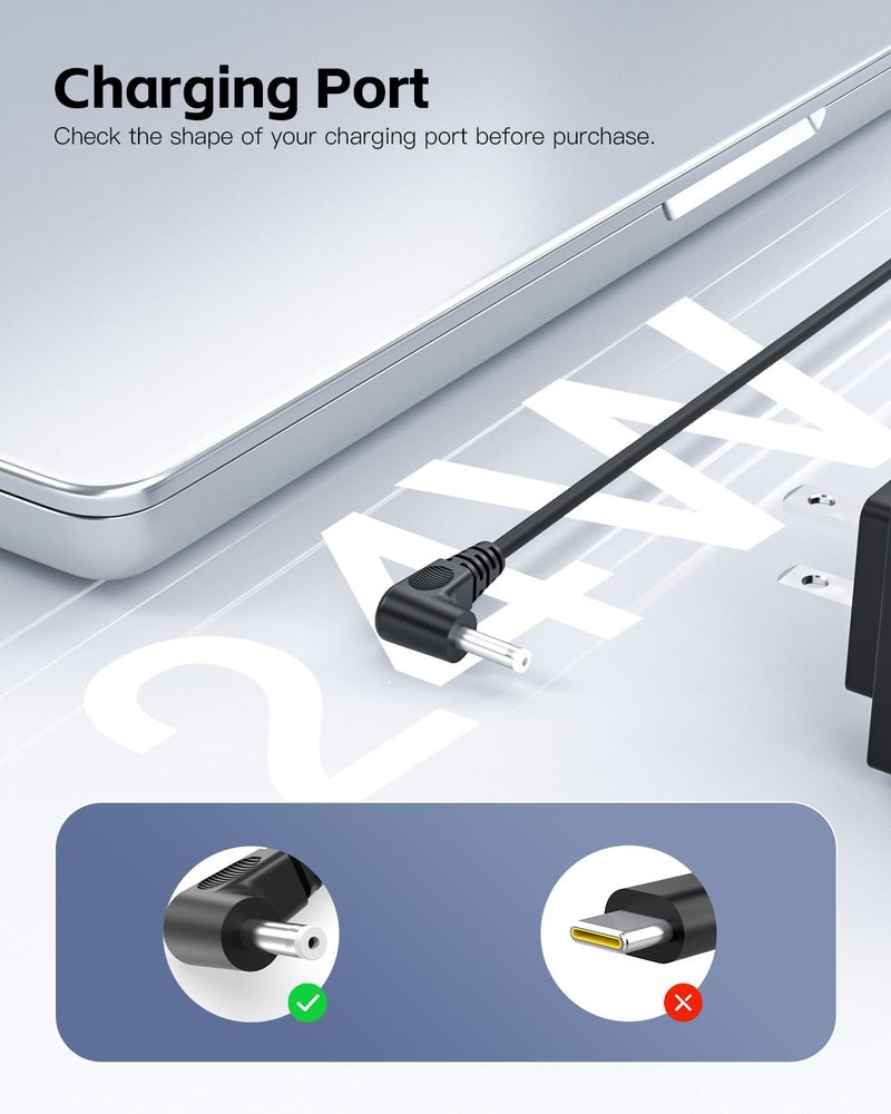 Superer 12V 2A Charger Fit for Gateway Laptop Model GWTC116-2BL GWTC116-2BK GWTN156-11BK SAW30A-120-2000U GWNC21524-BL GWTN141-5BK GWTN141-1BK GWTN156-11BL GWTC116 GWTN116 GWTN141 GWNC21524 GWTN156 - Image 3