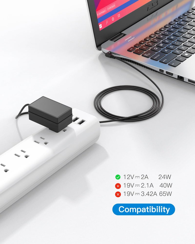 Superer 12V 2A Charger Fit for Gateway Laptop Model GWTC116-2BL GWTC116-2BK GWTN156-11BK SAW30A-120-2000U GWNC21524-BL GWTN141-5BK GWTN141-1BK GWTN156-11BL GWTC116 GWTN116 GWTN141 GWNC21524 GWTN156 - Image 4