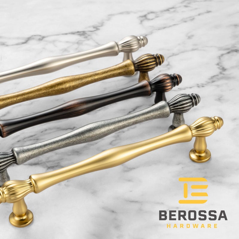 BEROSSA 10 Pack 3 Inch Brushed Gold Cabinet Pulls Gold Cabinet Handles Gold Hardware for Kitchen Cabinets 2510 Drawer Dresser Cupboard Bedroom Bathroom - Image 2