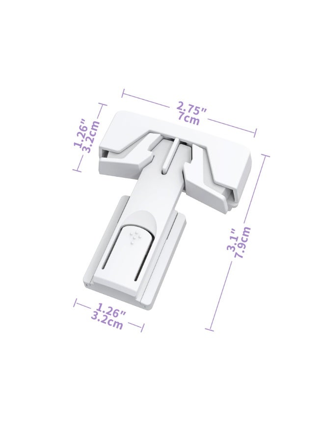 RAHAYM 2 Pack Refrigerator Fridge Freezer Door Lock for Kids and Aging Seals, Child Proof Refrigerator Latch Lock to Keep Door Closed, No Tools Required and Easy Installation (White) - Image 2