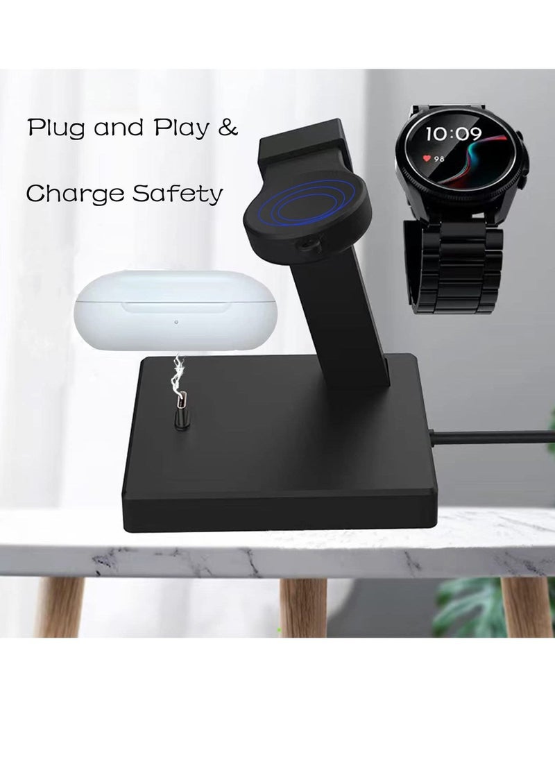 Captaintech 2 in 1 Charger Stand, for Samsung Watch and Type C Earbuds, Watch Charger Dock Compatible with Galaxy Watch 4/3/Active 2/Active & Galaxy Buds 2/Pro/Live/Buds+/Buds and More USB C Earbuds - Image 3