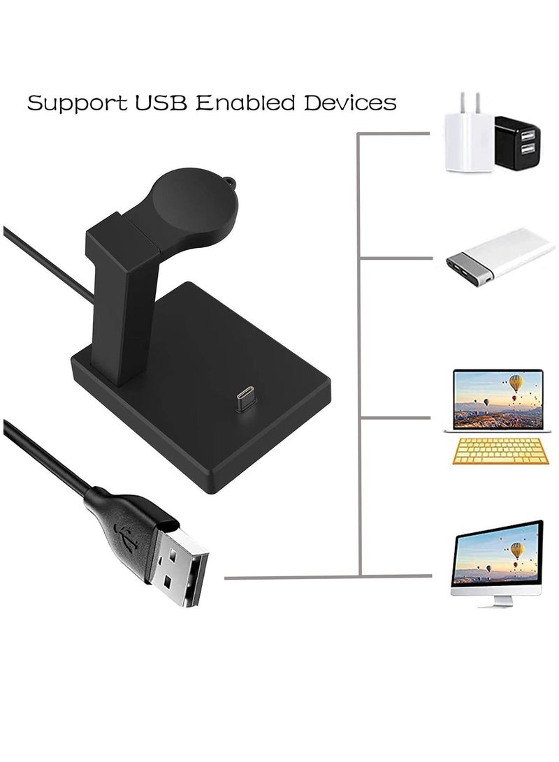 Captaintech 2 in 1 Charger Stand, for Samsung Watch and Type C Earbuds, Watch Charger Dock Compatible with Galaxy Watch 4/3/Active 2/Active & Galaxy Buds 2/Pro/Live/Buds+/Buds and More USB C Earbuds - Image 2