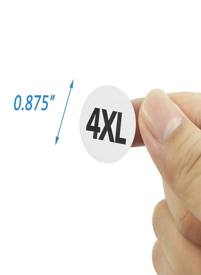فوراها ملصقات مقاسات الملابس من فوراها، 1000 قطعة، مقاس 4XL، دائرية، ذاتية اللصق، مقاس 7/8 بوصة، مناسبة للملابس والقمصان. - Image 2