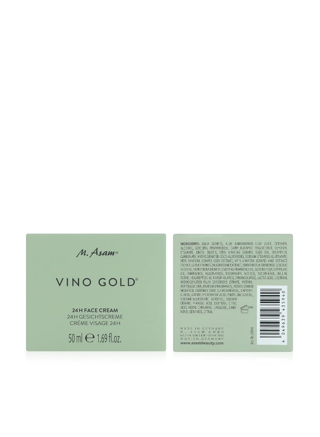 أم. أسام M. Asam VINO GOLD 24h Facial Cream (1.69 Fl Oz)- 24h day cream & night moisturizer against lines & wrinkles, protection against skin aging, anti-aging, vegan facial care, skincare for women. - Image 5