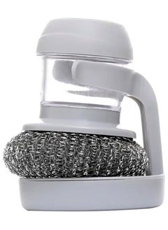 BELLSBERRY Soap Pump Dispenser for your Kitchen Sink Counter Top Liquid Dish Washing Dispensing Palm Scrub Brush with Stand  - Image 1