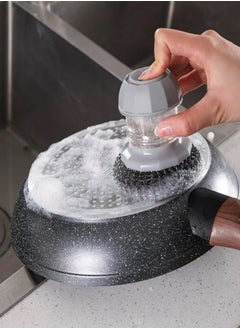 BELLSBERRY Soap Pump Dispenser for your Kitchen Sink Counter Top Liquid Dish Washing Dispensing Palm Scrub Brush with Stand  - Image 2