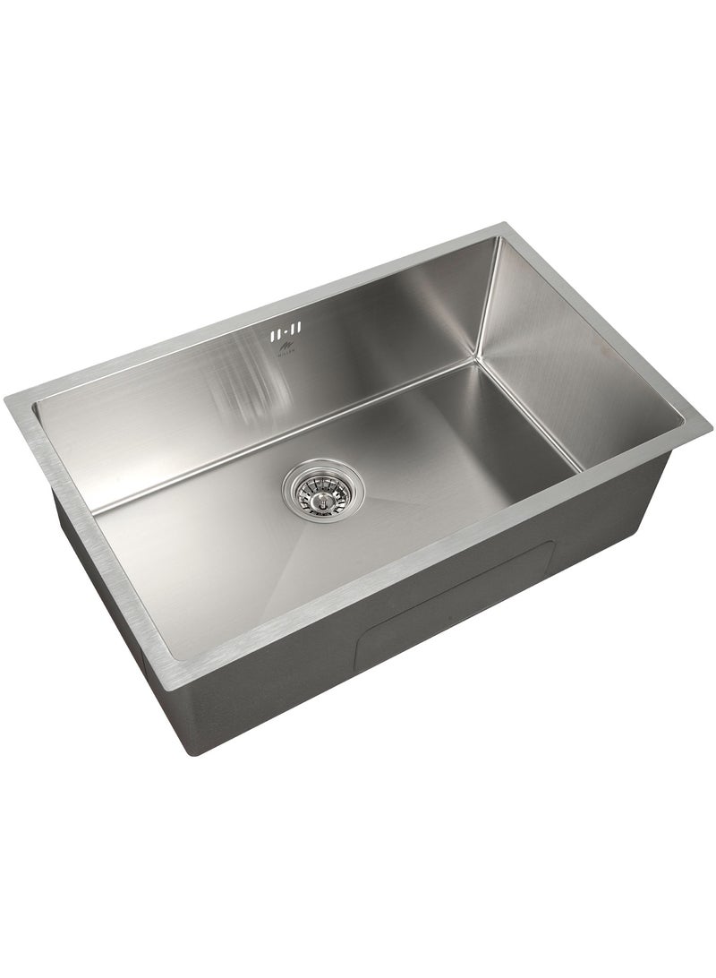 MILLEN Premium Handmade Undermount Single Bowl Sink – SUS 304 Stainless Steel, Soundproof, Satin Finish - MS12764525SS - Image 2