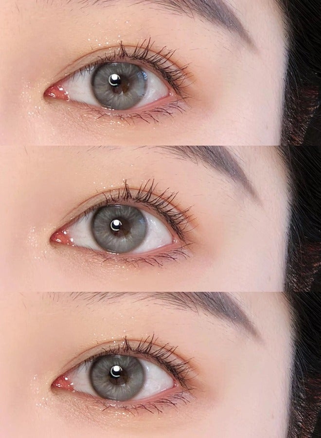 ميل كريك عدسات ميل كريك اللاصقة الملونة 14.2 ملم عدسات هيدروجيل يمكن استخدامها لمدة 12 شهرًا زوج واحد من نظارتين رماديتين - Image 3