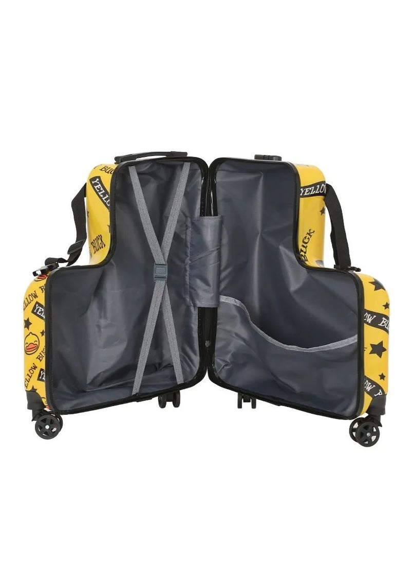BLOOMING TIME Children Trolley Case, Kid Riding Luggage ABS Material 360 Degree Silent Travel Suitcase  - Image 3