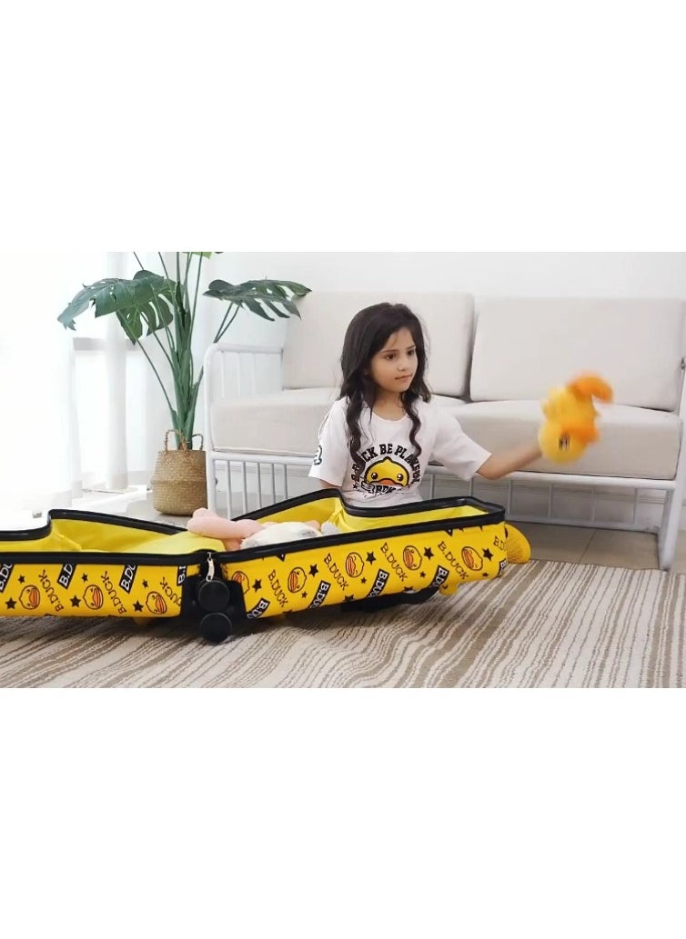 BLOOMING TIME Children Trolley Case, Kid Riding Luggage ABS Material 360 Degree Silent Travel Suitcase  - Image 4