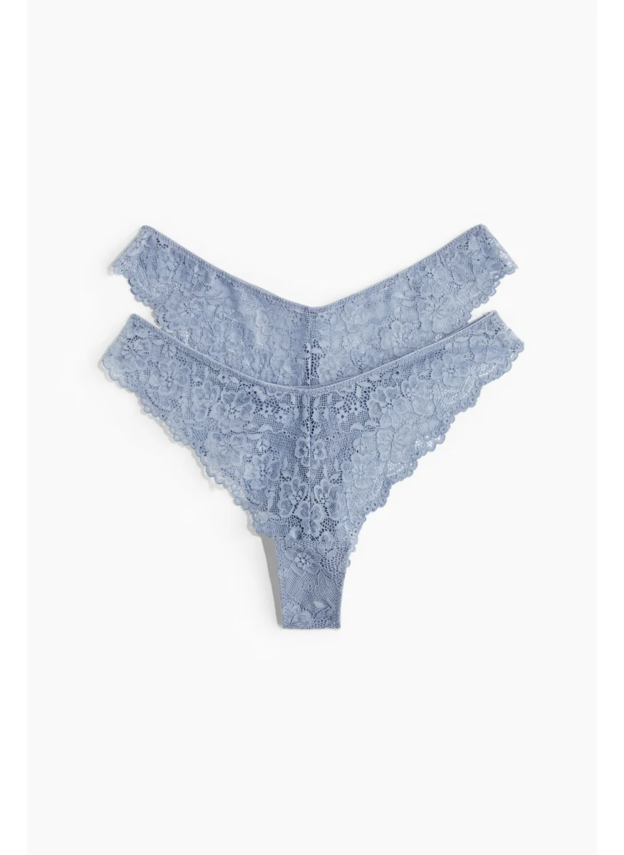 H&M 2-Pack Lace Brazilian Briefs