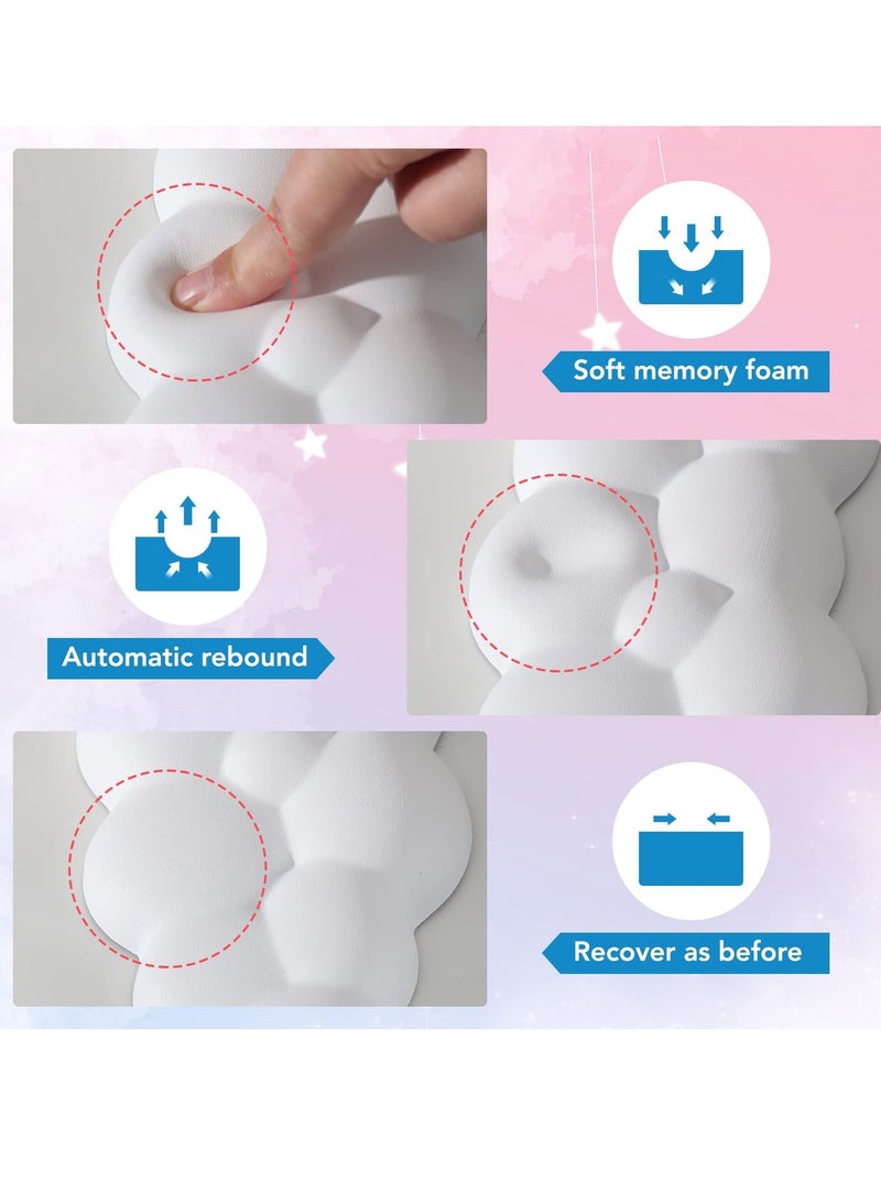 Cool Baby COOLBABY Cloud Wrist Rest Keyboard Memory Foam Keyboard Palm Rest Lightweight With Non-Slip Base for Typing Pain Relief Ergonomic Keyboard Pad with Wrist Support 2PCS - Image 3