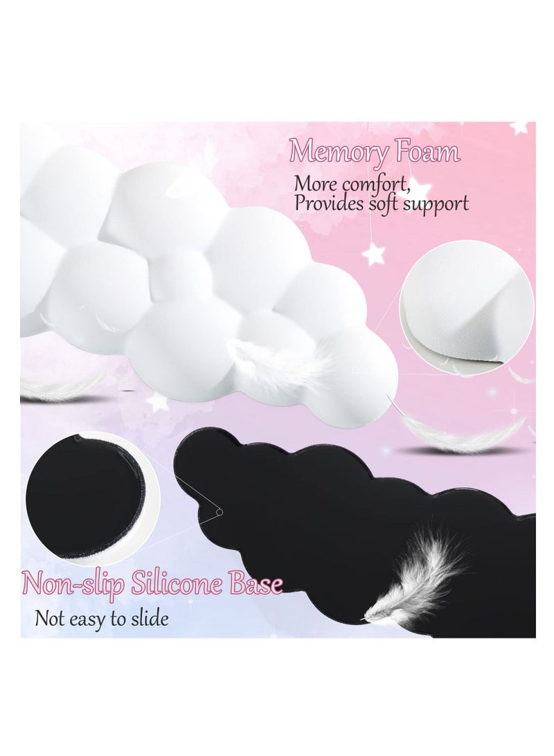 Cool Baby COOLBABY Cloud Wrist Rest Keyboard Memory Foam Keyboard Palm Rest Lightweight With Non-Slip Base for Typing Pain Relief Ergonomic Keyboard Pad with Wrist Support 2PCS - Image 4