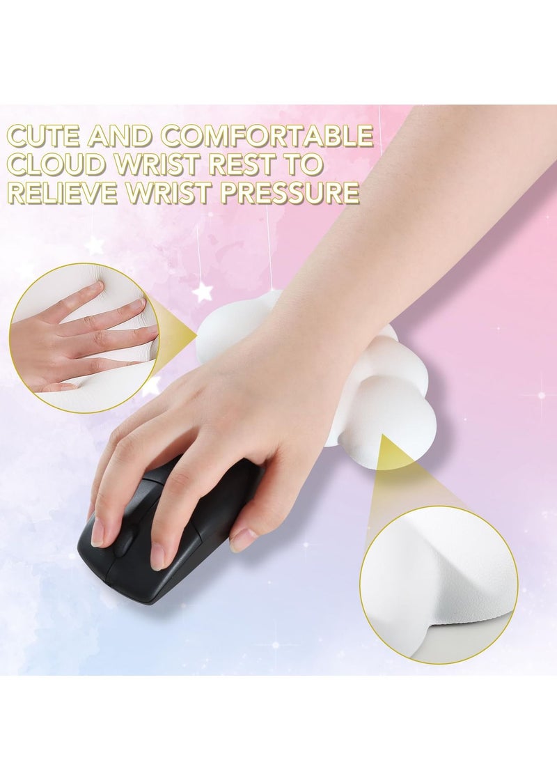 Cool Baby COOLBABY Cloud Wrist Rest Keyboard Memory Foam Keyboard Palm Rest Lightweight With Non-Slip Base for Typing Pain Relief Ergonomic Keyboard Pad with Wrist Support 2PCS - Image 5