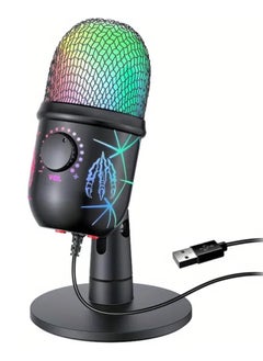 General Enhanced RGB condenser microphone for studio-quality sound with advanced noise cancellation for gaming, streaming, podcasting, YouTube, Twitch, recording, and gaming sessions  - Image 1