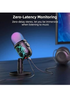 General Enhanced RGB condenser microphone for studio-quality sound with advanced noise cancellation for gaming, streaming, podcasting, YouTube, Twitch, recording, and gaming sessions  - Image 2