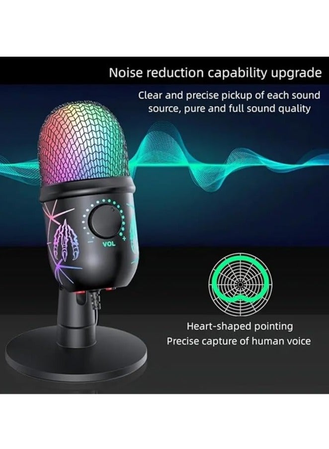 General Enhanced RGB condenser microphone for studio-quality sound with advanced noise cancellation for gaming, streaming, podcasting, YouTube, Twitch, recording, and gaming sessions  - Image 4