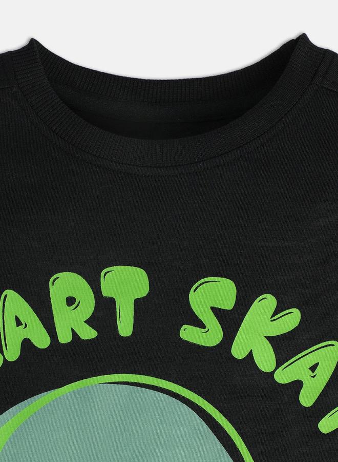 MINIKLUB Boys Cotton Skater Print Round Neck T-Shirt - Image 3