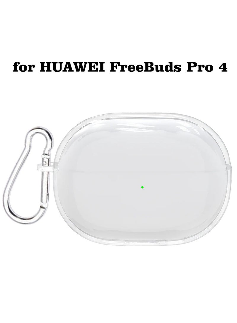 Clear Case for HUAWEI FreeBuds Pro 4, Shockproof Anti-Yellowing, Soft TPU Protective Covers Skin - Image 1
