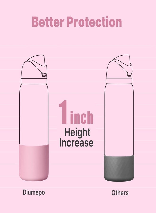 Diumepo Silicone Boot for 32 oz Owala Water Bottles, Anti-Slip Protective Sleeve for Owala Twist & FreeSip & Flip Insulated Water Bottle, Boot Bottom Base for Owala (Pink) - Image 4