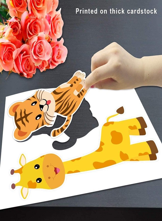Festiko Kids 60 Pcs Zoo Animals Cutouts for Safari Jungle Theme Birthday Party Decoration, Room Cut-Outs, Party Supplies, Multicolor - Image 3