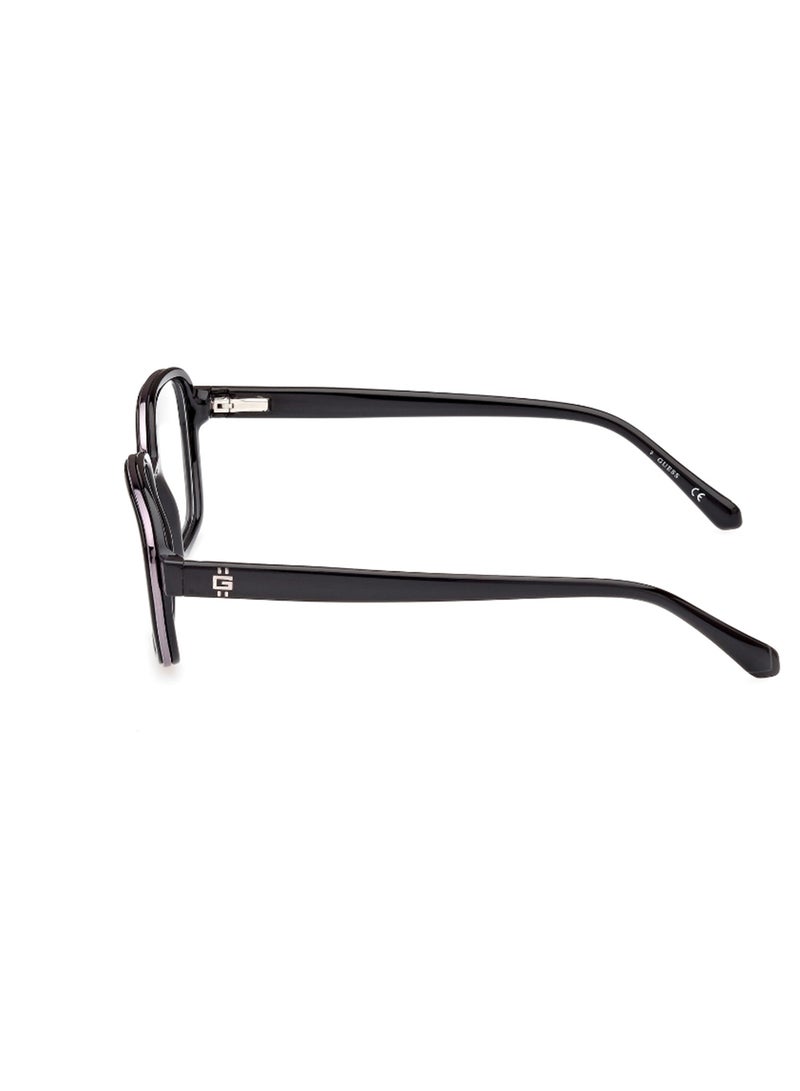 GUESS Men's Square Shape Eyeglass Frames - GU5008600153 - Lens Size: 53 Mm - Shiny Black - Image 2