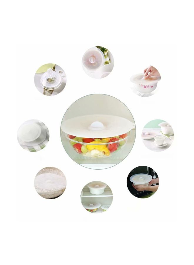 Set Of 5 Silicone Microwave Bowl Cover Set Red/Blue/Green - Image 3