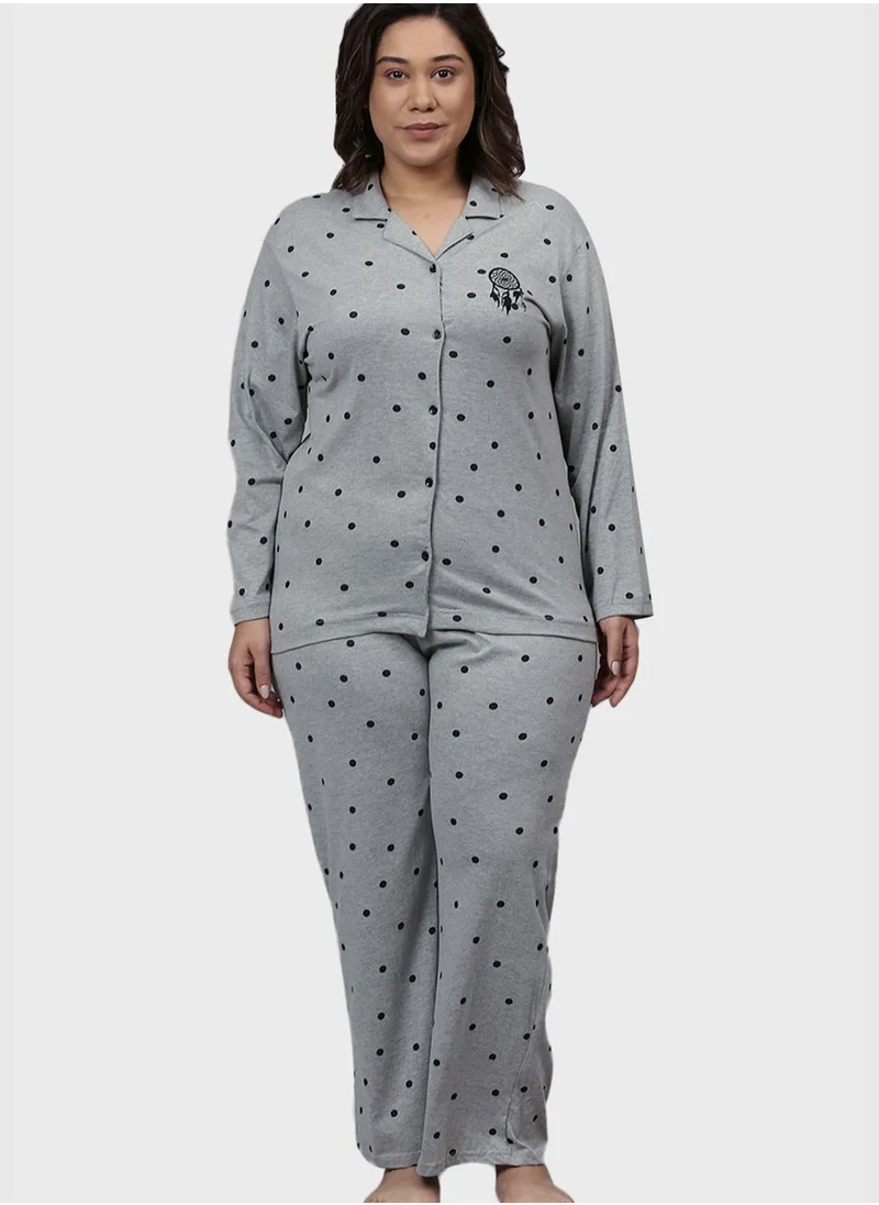 Instafab Plus Printed Pyjama Set
