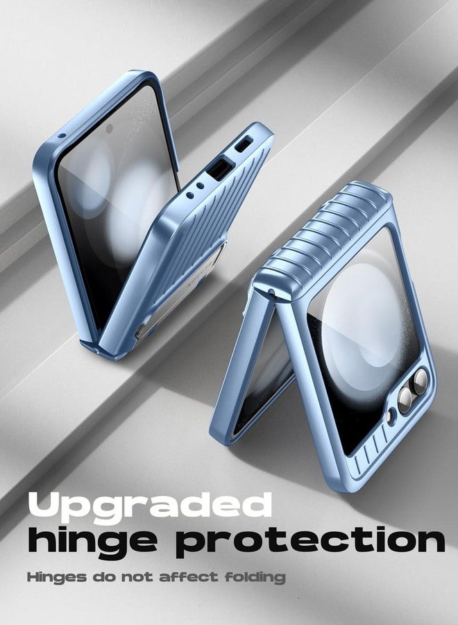 آي-بلاسون جراب i-Blason Journey لهاتف Samsung Galaxy Z Flip 5 (2023) مع واقي شاشة مدمج وحامل، جراب حماية متين لكامل الجسم لهاتف Z Flip 5 مع حماية المفصلة الدوارة تلقائيًا (أزرق) - Image 4