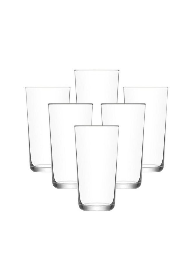 LAV 6-Piece Assos Long Tumbler Set – 490 ml – Clear Glasses for Water, Juice, Cocktails & More - Image 3